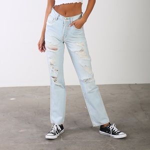 REVICE EX-BOYFRIEND / IT'S COMPLICATED Distressed DENIM Jeans 30